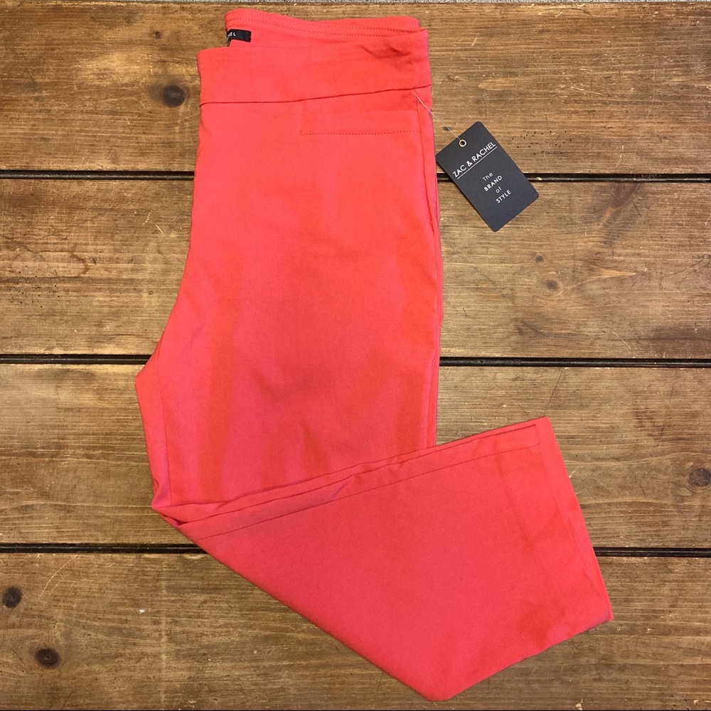 Zac & Rachel Cropped Coral Pants Size 12